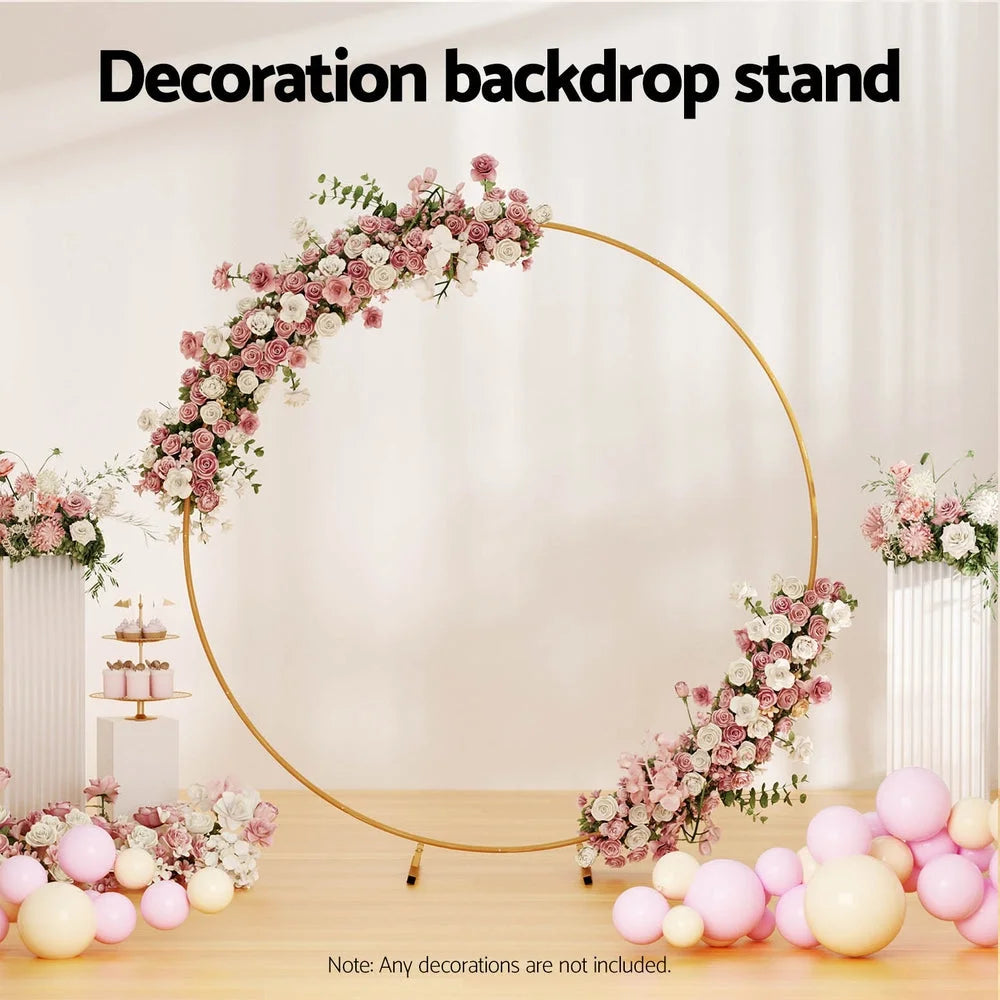 Round Backdrop Stand 2M for Wedding Party Flower Balloon