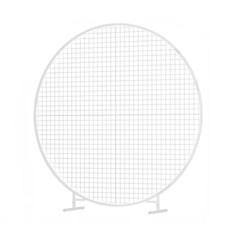 2m round backdrop stand with slim posts and mounting brackets