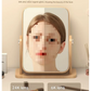 Round Folding Mirror Tabletop Makeup Mirror - Large Wooden