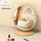 Round Folding Mirror Tabletop Makeup Mirror - Large Wooden