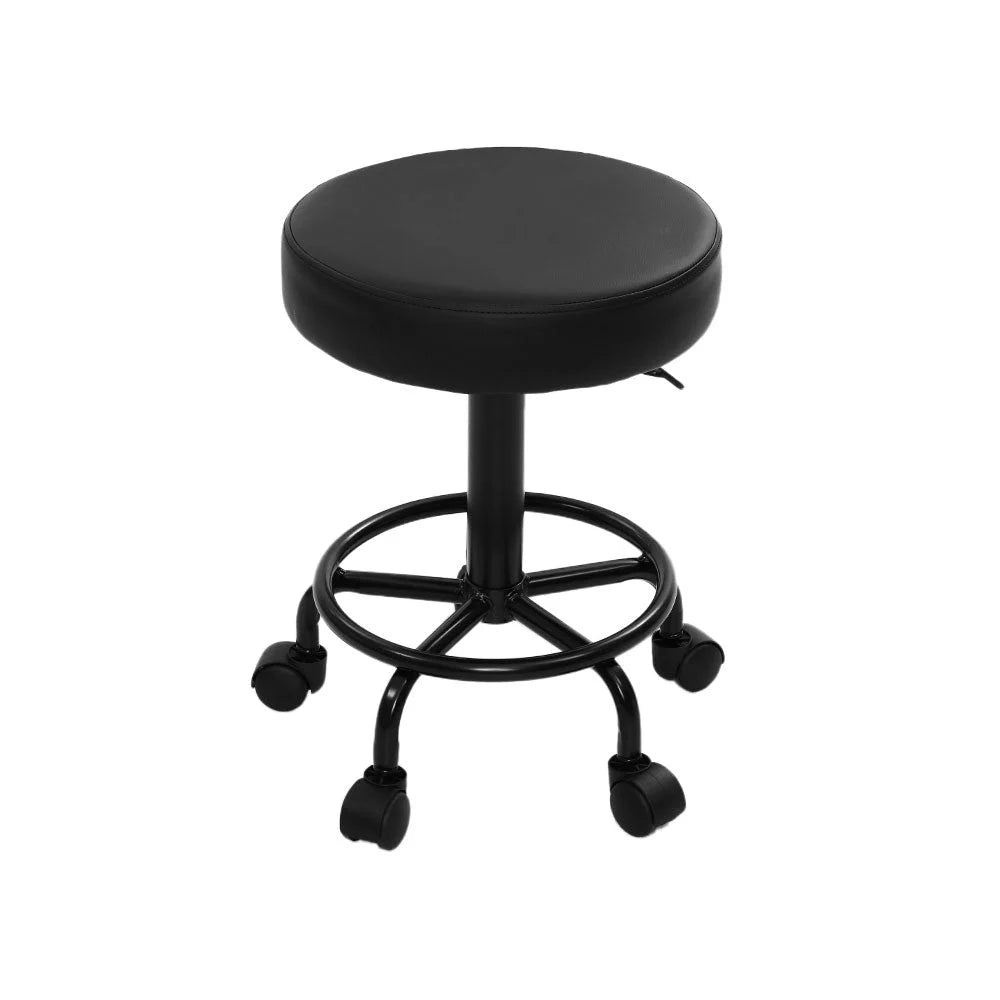 Round Salon Stool - Stools Black Swivel Barber Hair