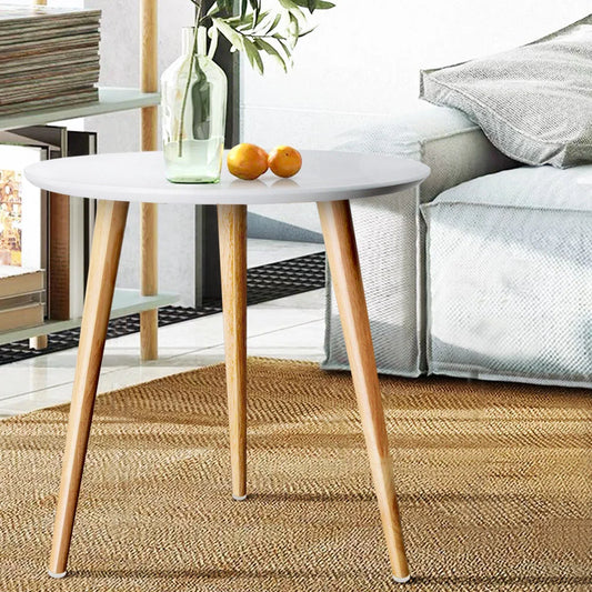 Round Side Table White 6797 living