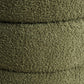 Round Stacked Ottoman Stool Teddy Fleece Fabric Foot Rest