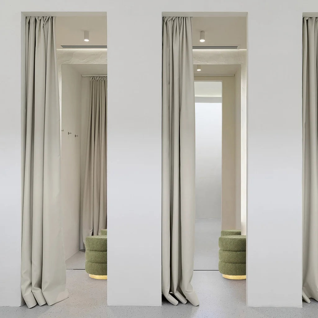 Round Stacked Ottoman Stool Teddy Fleece Fabric Foot Rest