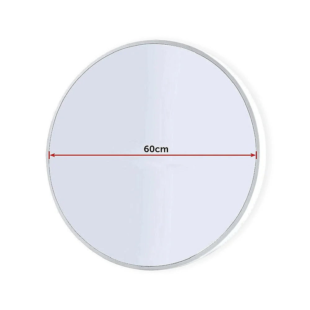 Round Wall Mirror 60cm Bathroom Makeup Mirror - Della