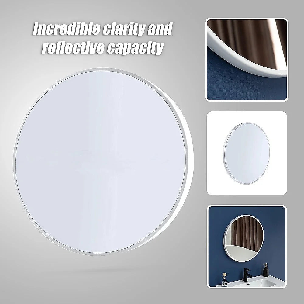 Round Wall Mirror 60cm Bathroom Makeup Mirror - Della