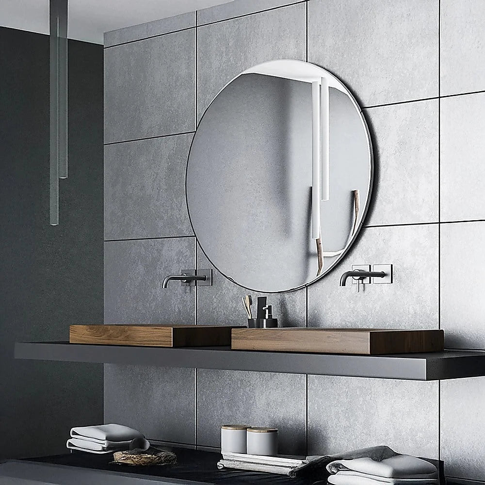 Round Wall Mirror Bathroom Makeup 90cm By Della Francesca