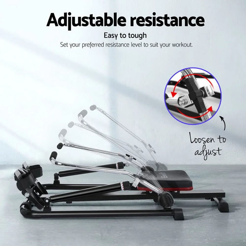 Rowing Machine 12 Levels Hydraulic Rower Fitness Gym Home