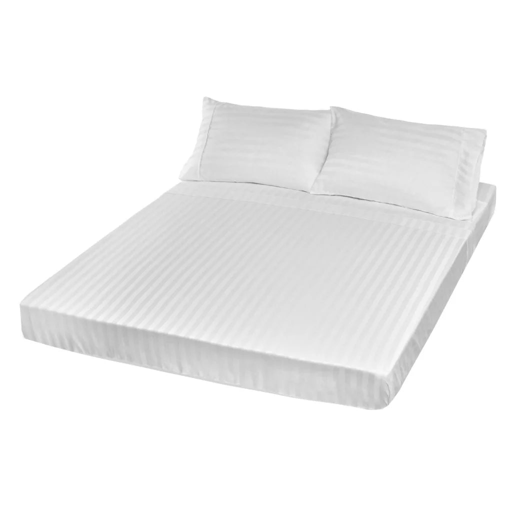 White cotton royal comfort sheet with material finish and practical fittings