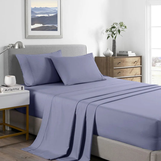 Royal Comfort Bamboo Cooling 2000TC Sheet Set - King Lilac Grey