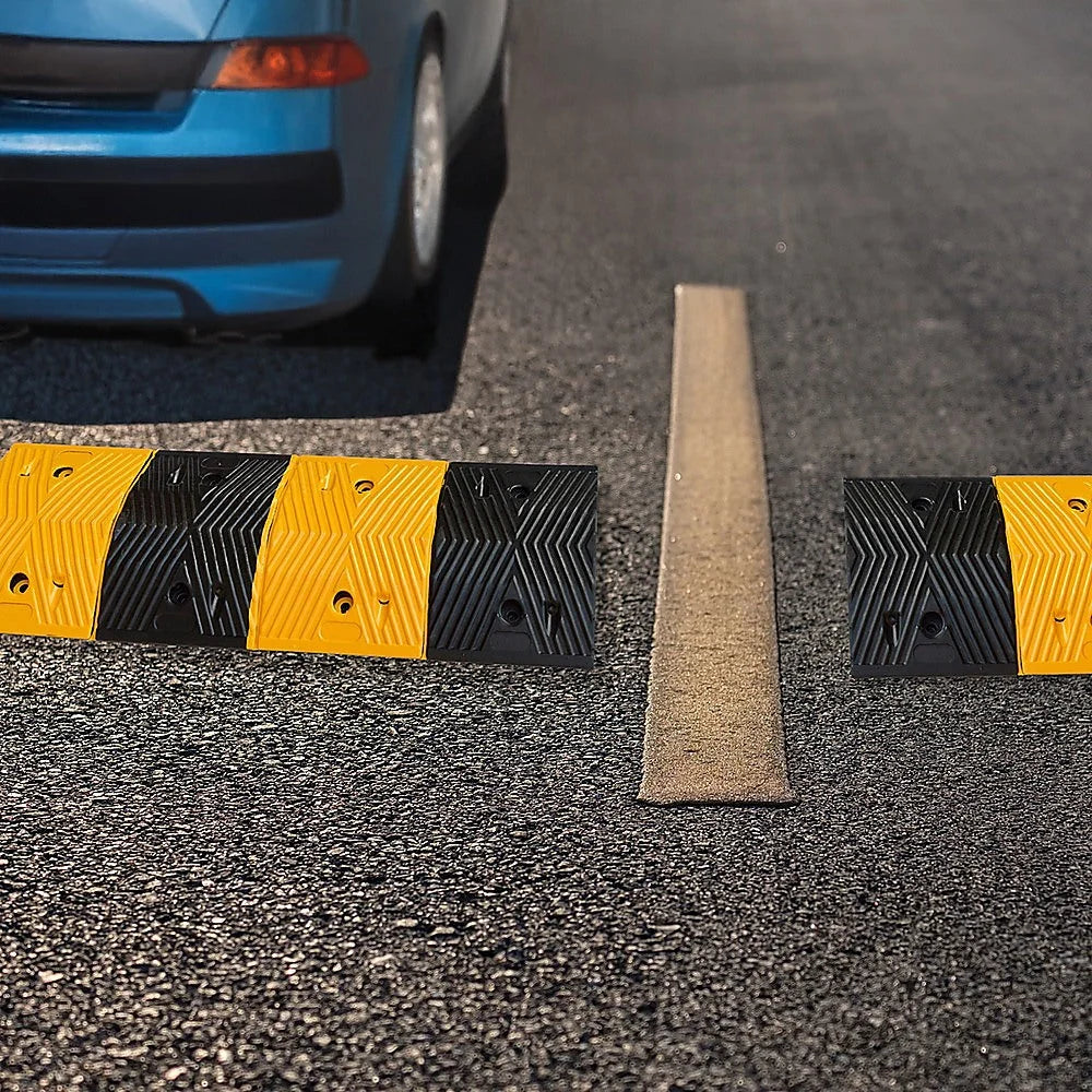 Rubber Speed Bump Hump Load 60T Pair of 1m Road Humps