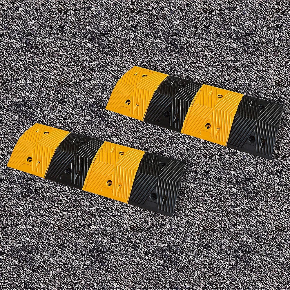 Rubber Speed Bump Hump Load 60T Pair of 1m Road Humps