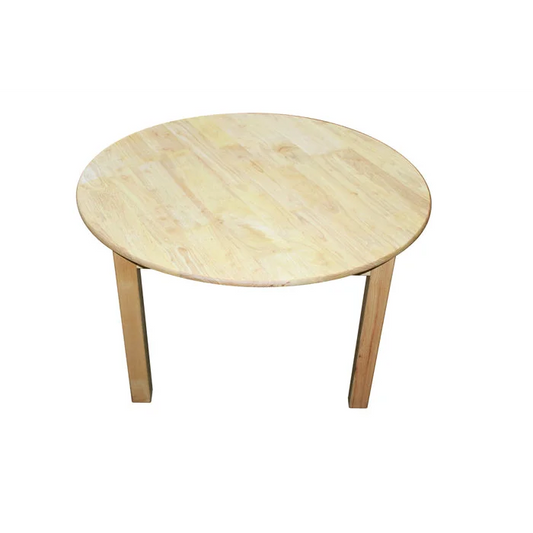 Rubberwood Round Dining Table 90CM - Furniture