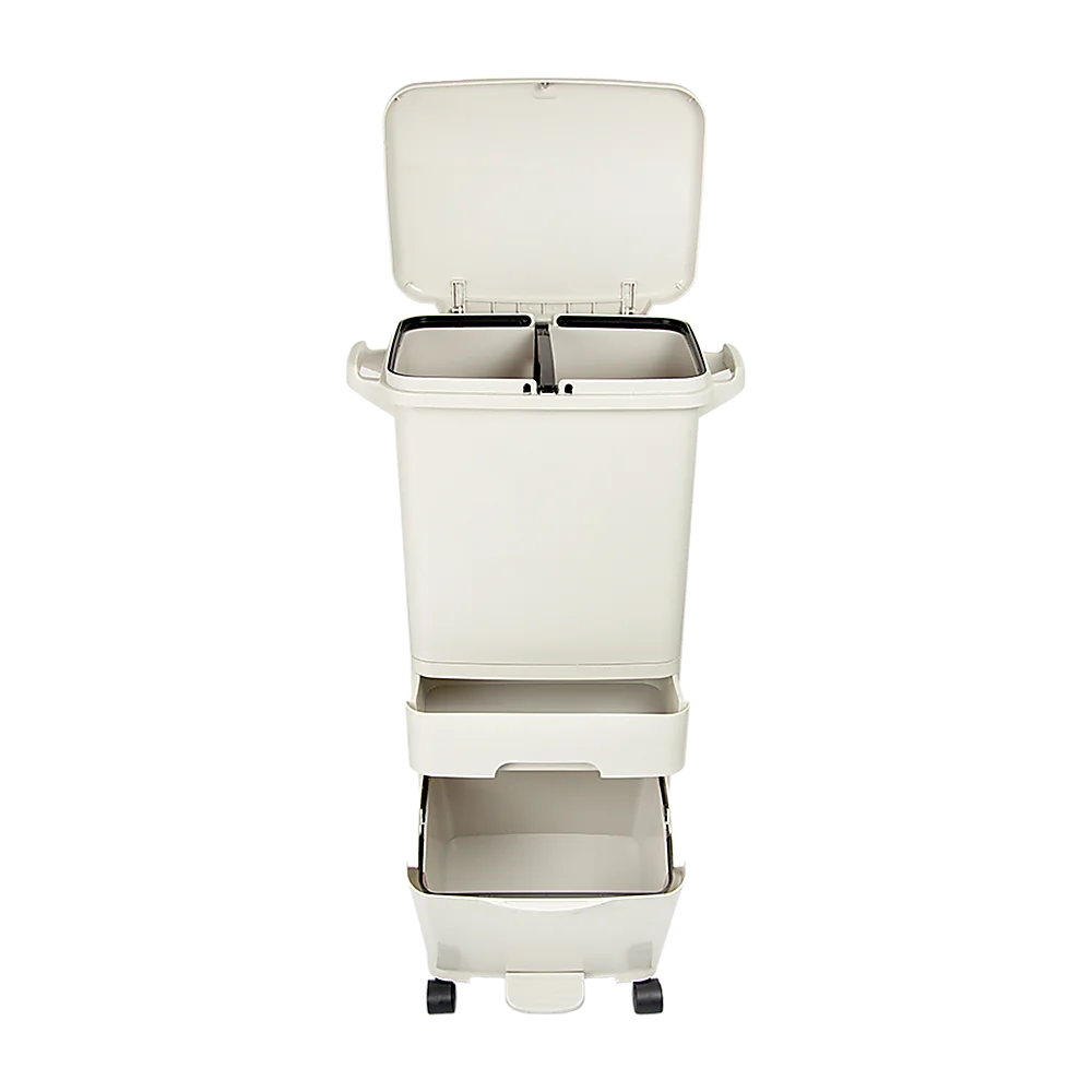 Rubbish Bin 42L Waste Trash Can Pedal Recycling Kitchen