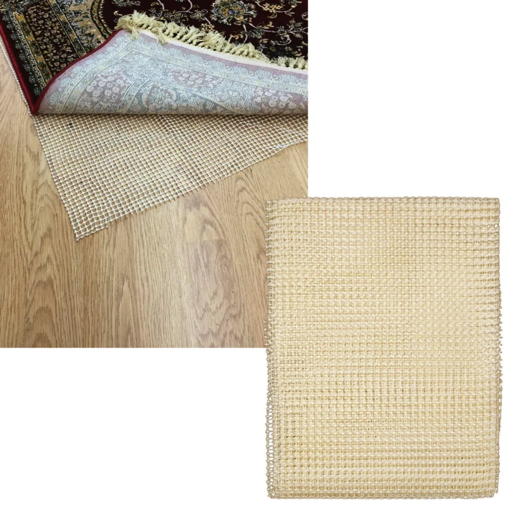 Rug Underlay Non-slip Cream Large 155x223 cm - Home & Garden