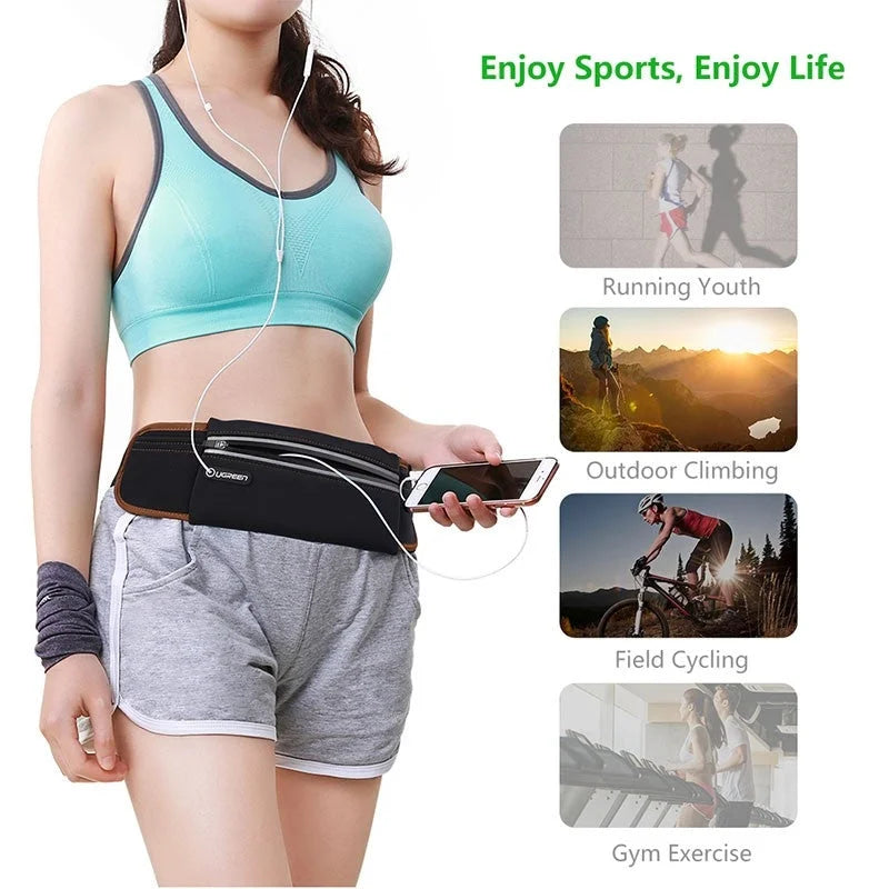 Running Waist Pack Waterproof Sport Belt - Black (20818)