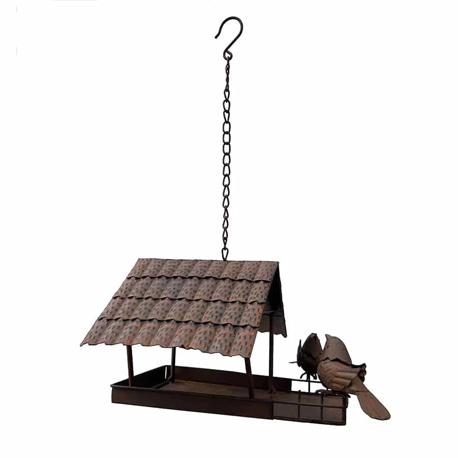 Rust Hanging Birdhouse w 2 Birds 42cm - Baby & Kids > Baby