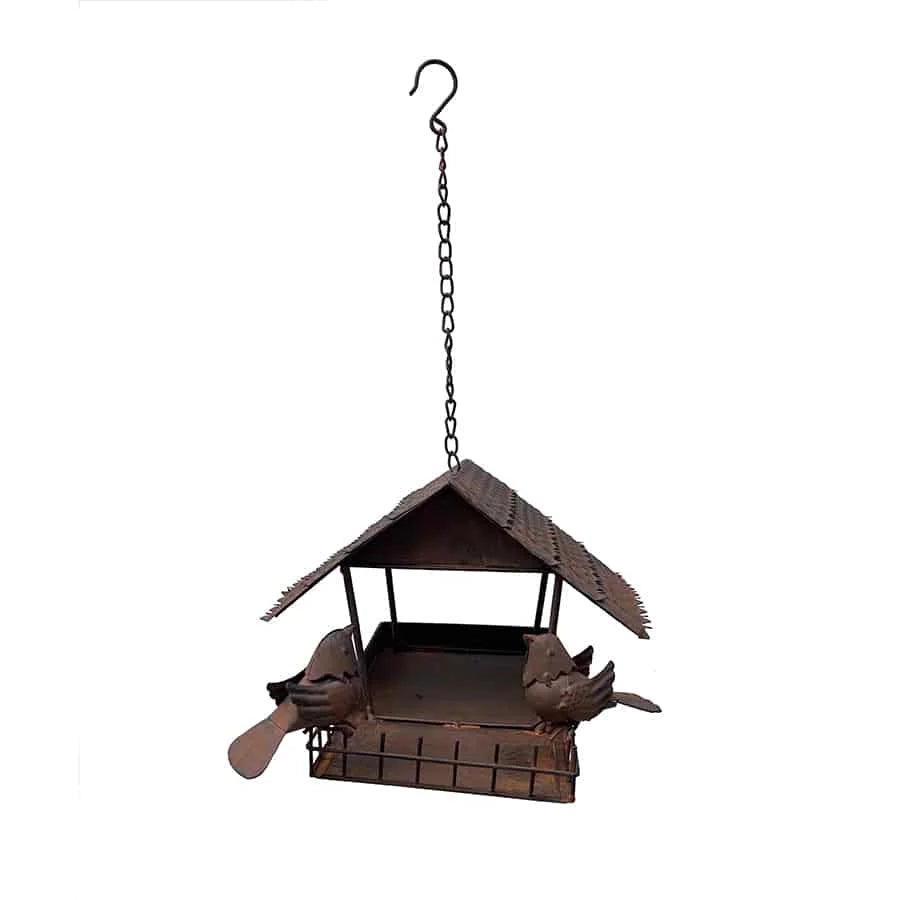 Rust Hanging Birdhouse w 2 Birds 42cm - Baby & Kids > Baby