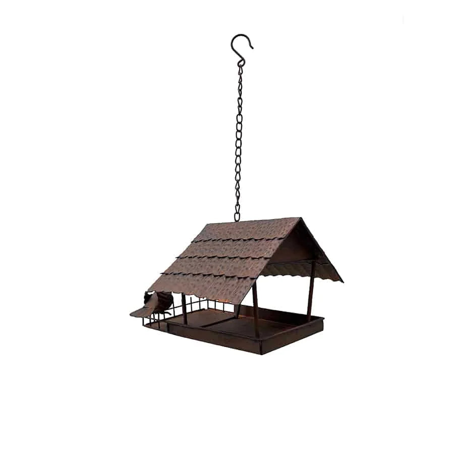 Rust Hanging Birdhouse w 2 Birds 42cm - Baby & Kids > Baby