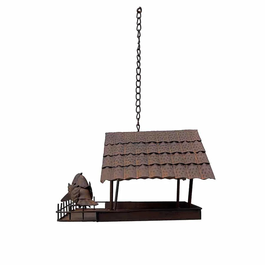 Rust Hanging Birdhouse w 2 Birds 42cm - Baby & Kids > Baby