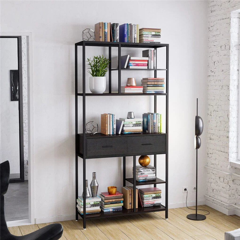 Rustic Accent Bookshelf 90CM Wide Plant Display Rack - Home