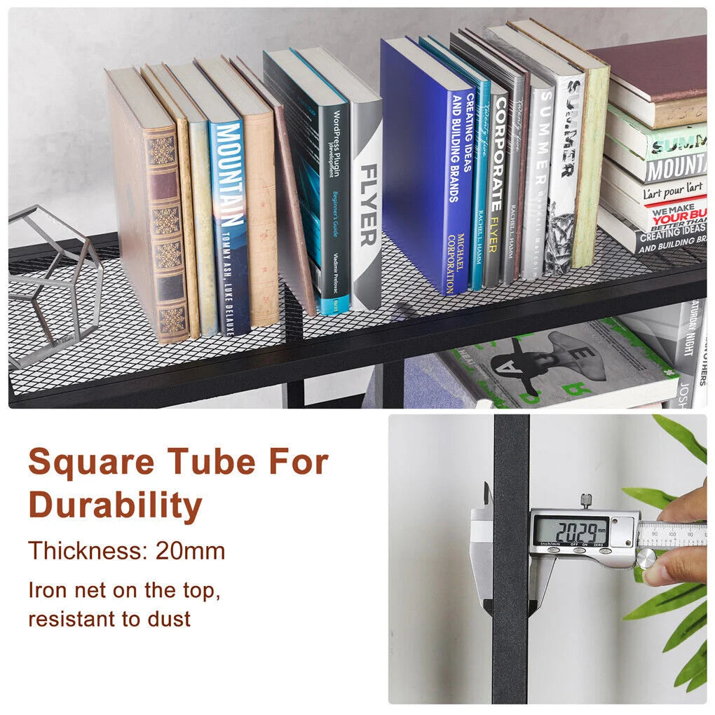 Rustic Accent Bookshelf 90CM Wide Plant Display Rack - Home