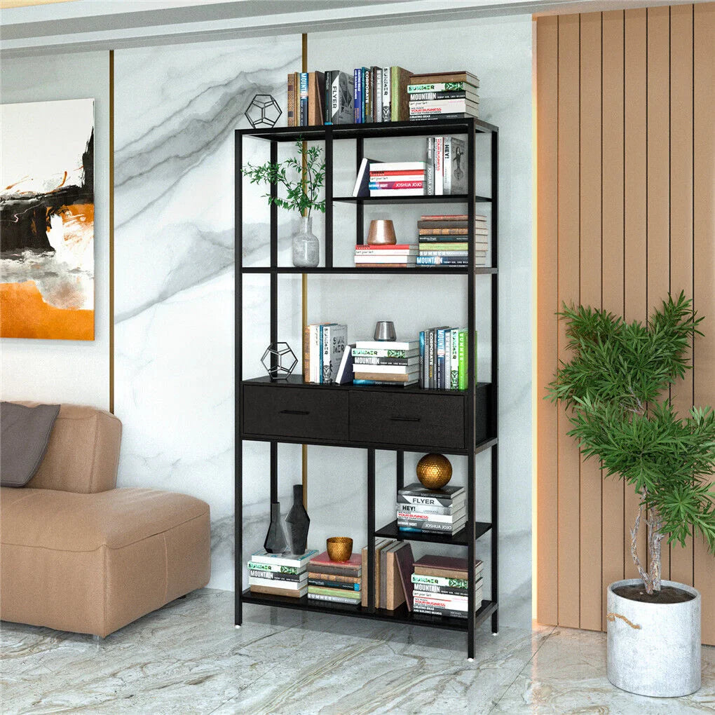 Rustic Accent Bookshelf 90CM Wide Plant Display Rack - Home