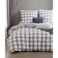 Rylee Grey Check Seersucker Quilt Cover Set - Super King