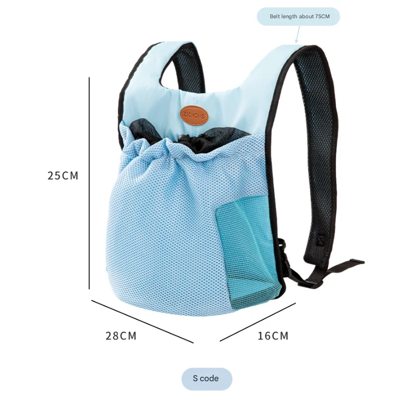 S Blue Hands-Free Pet Carrier Backpack for Small Dogs &