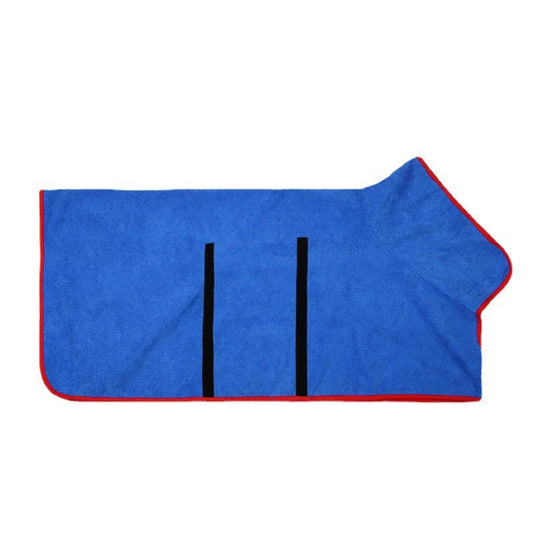 S Blue Pet Dog Quick-Dry Bathrobe - Absorbent Towel Robe