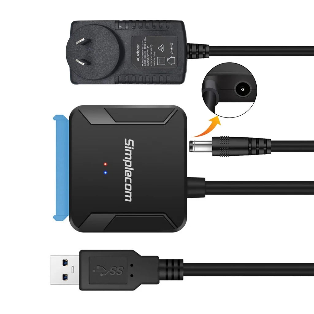 SA236 USB 3.0 to SATA Adapter Cable Converter with Power