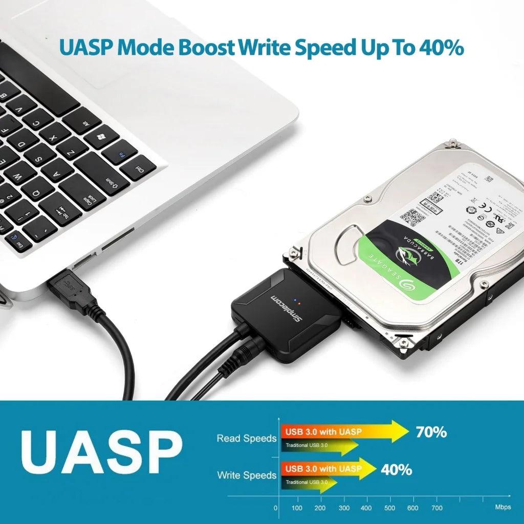 SA236 USB 3.0 to SATA Adapter Cable Converter with Power
