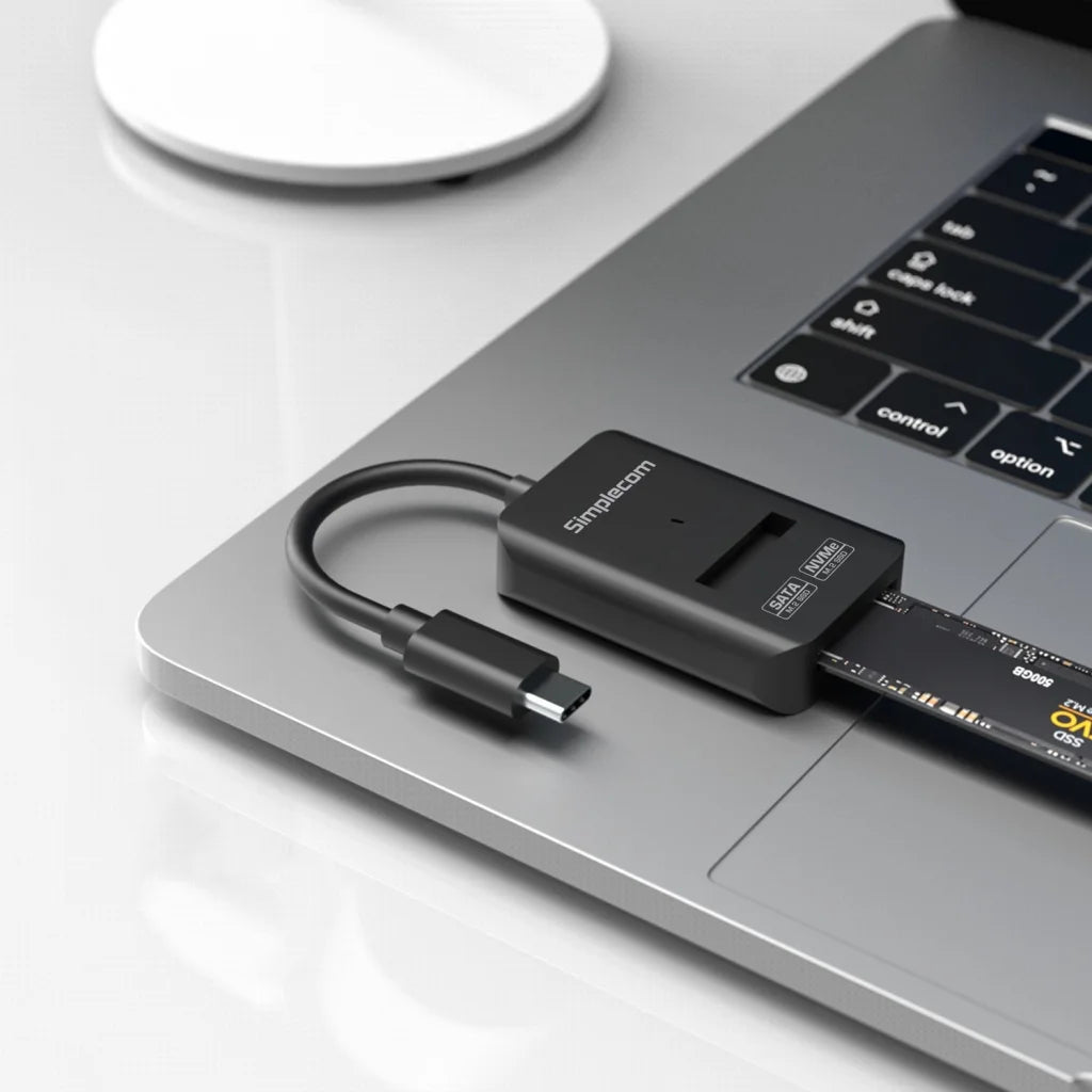SA506 NVMe/SATA Dual Protocol M.2 SSD to USB-C Adapter
