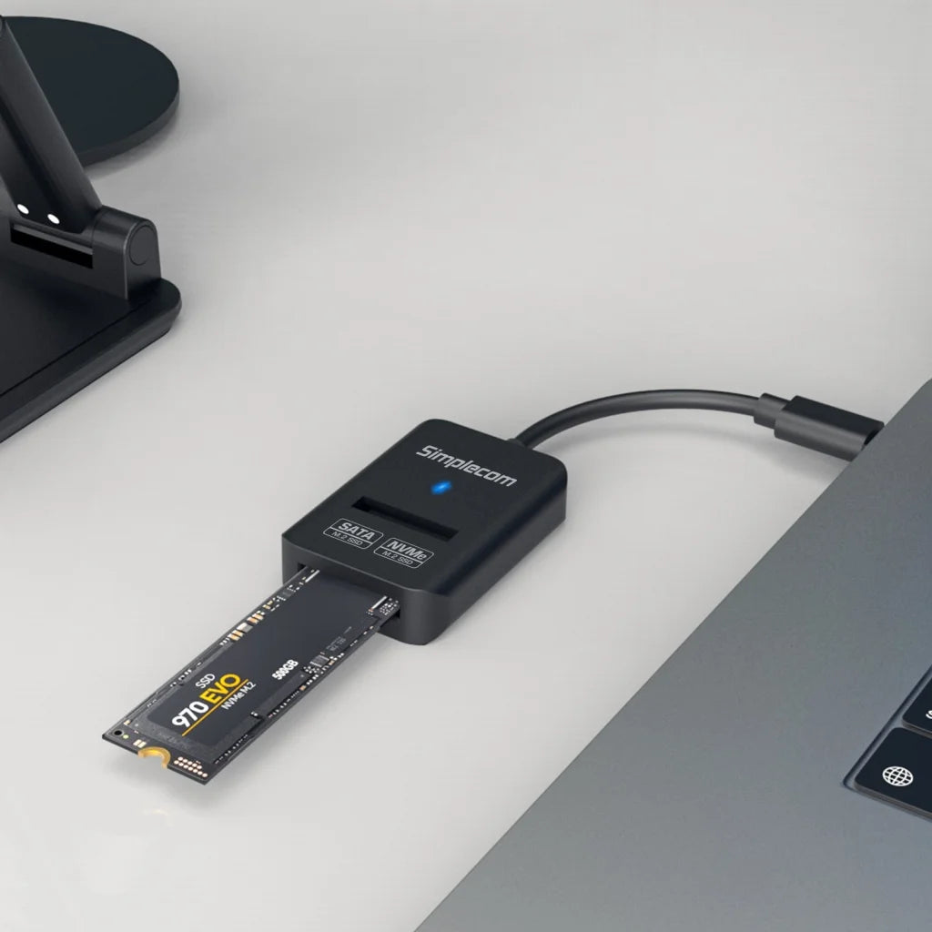 SA506 NVMe/SATA Dual Protocol M.2 SSD to USB-C Adapter