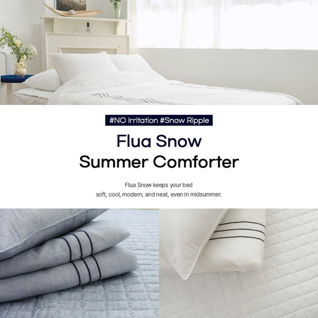 Saesom Flua Snow Comforter Set Double Cool Quilt Bedspread