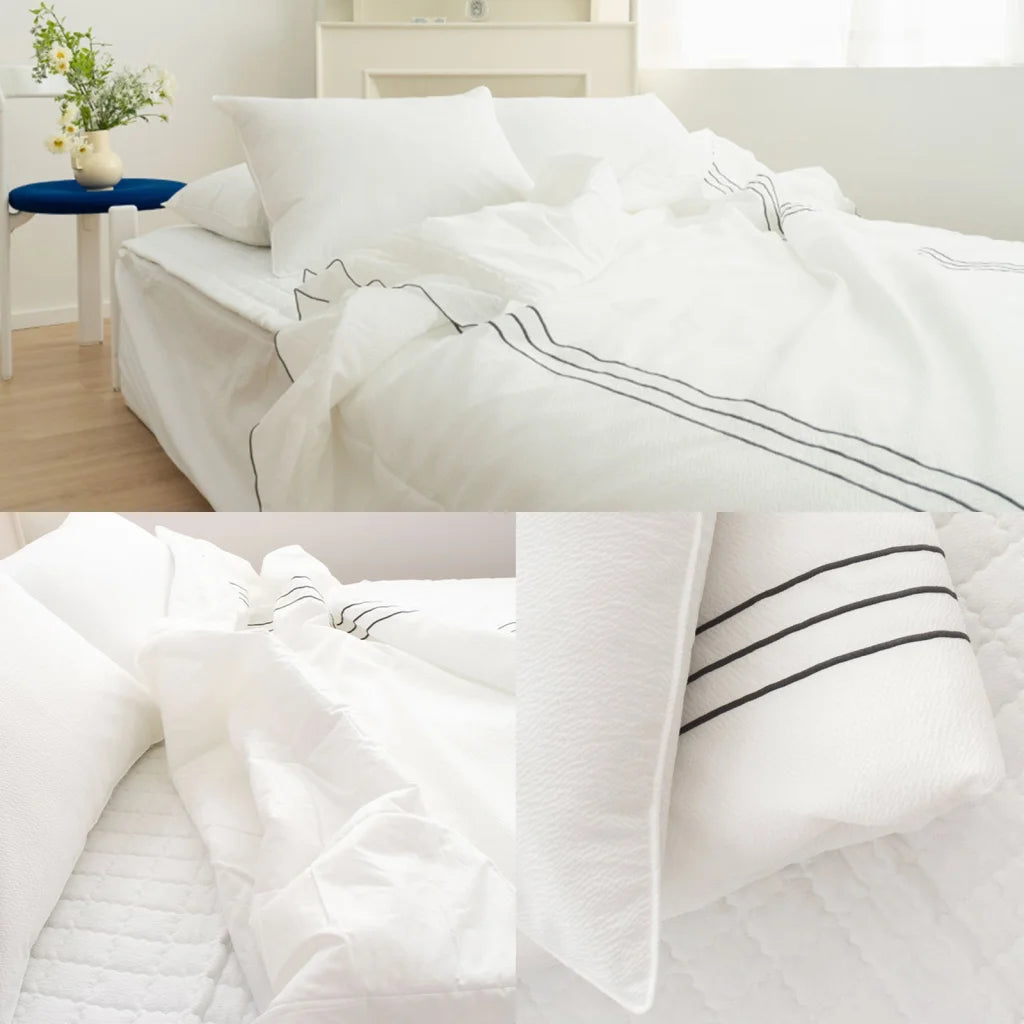 Saesom Flua Snow Comforter Set Double Cool Quilt Bedspread