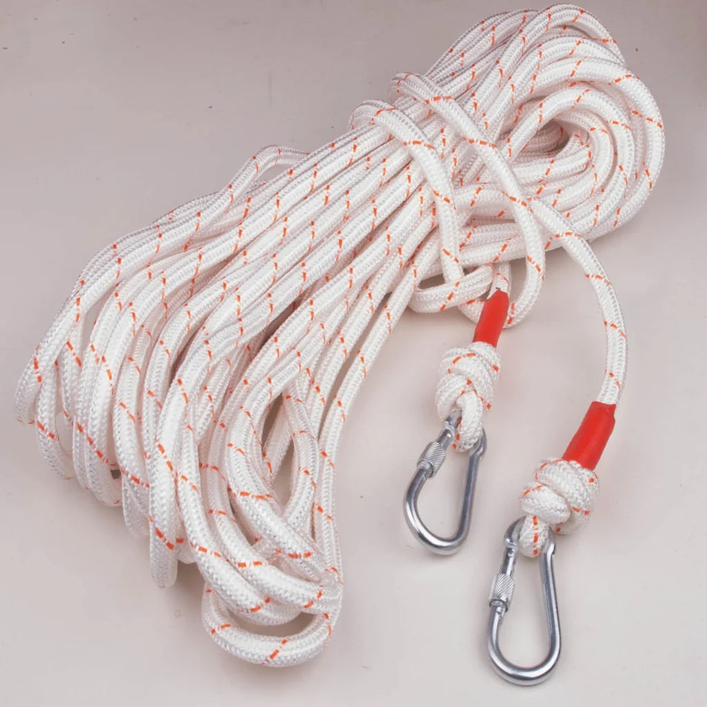 Safety Climbing Rope 12mm 20m Nylon Static Rock Outdoor
