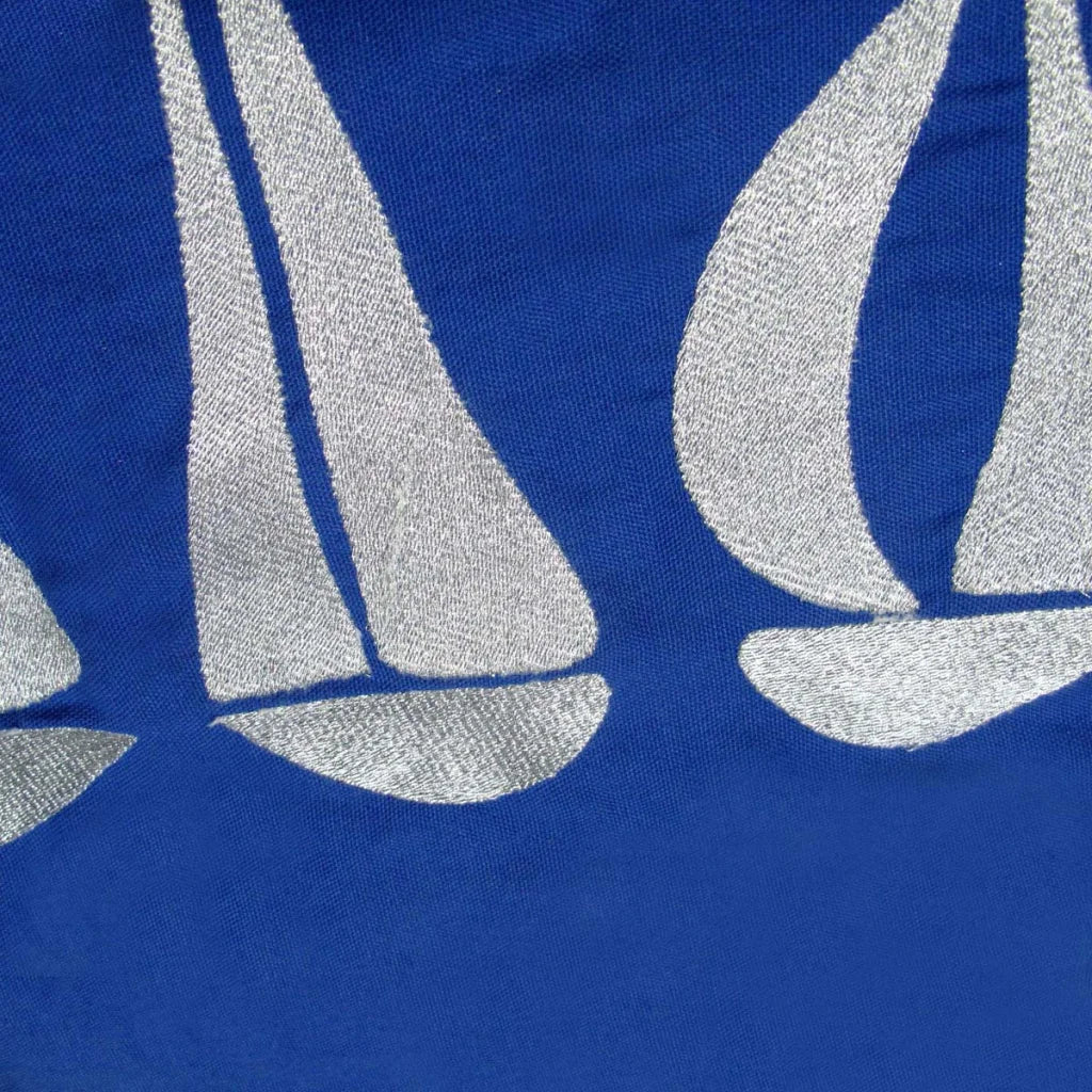 Sail Boats Embroidered European Pillowcase Cotton 65 x 65