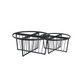 Salina Coffee Table 90cm Black Base - Clear Glass