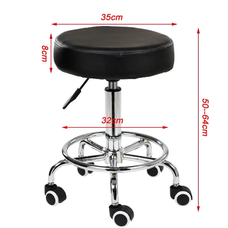 Salon Chair Bar Swivel Stool Office Roller Wheels Portable