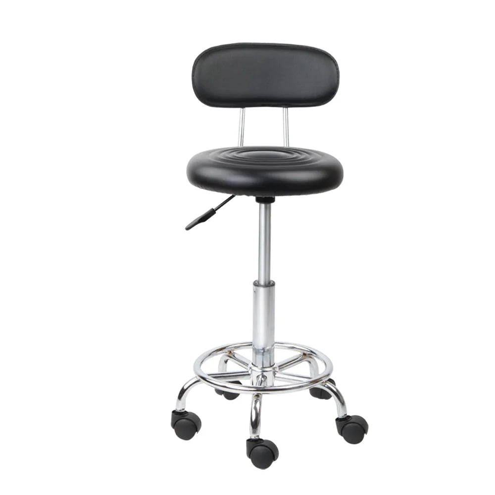 Salon Stool Chair - Swivel Barber Backrest Hairdressing