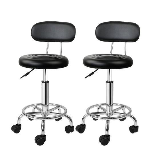 Salon Stool Swivel Backrest Chair Barber Hairdressing