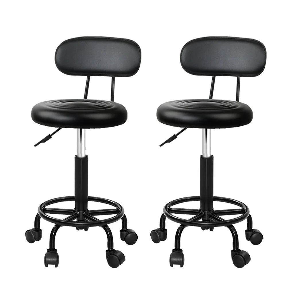 Salon stool swivel with useful parts and product scale