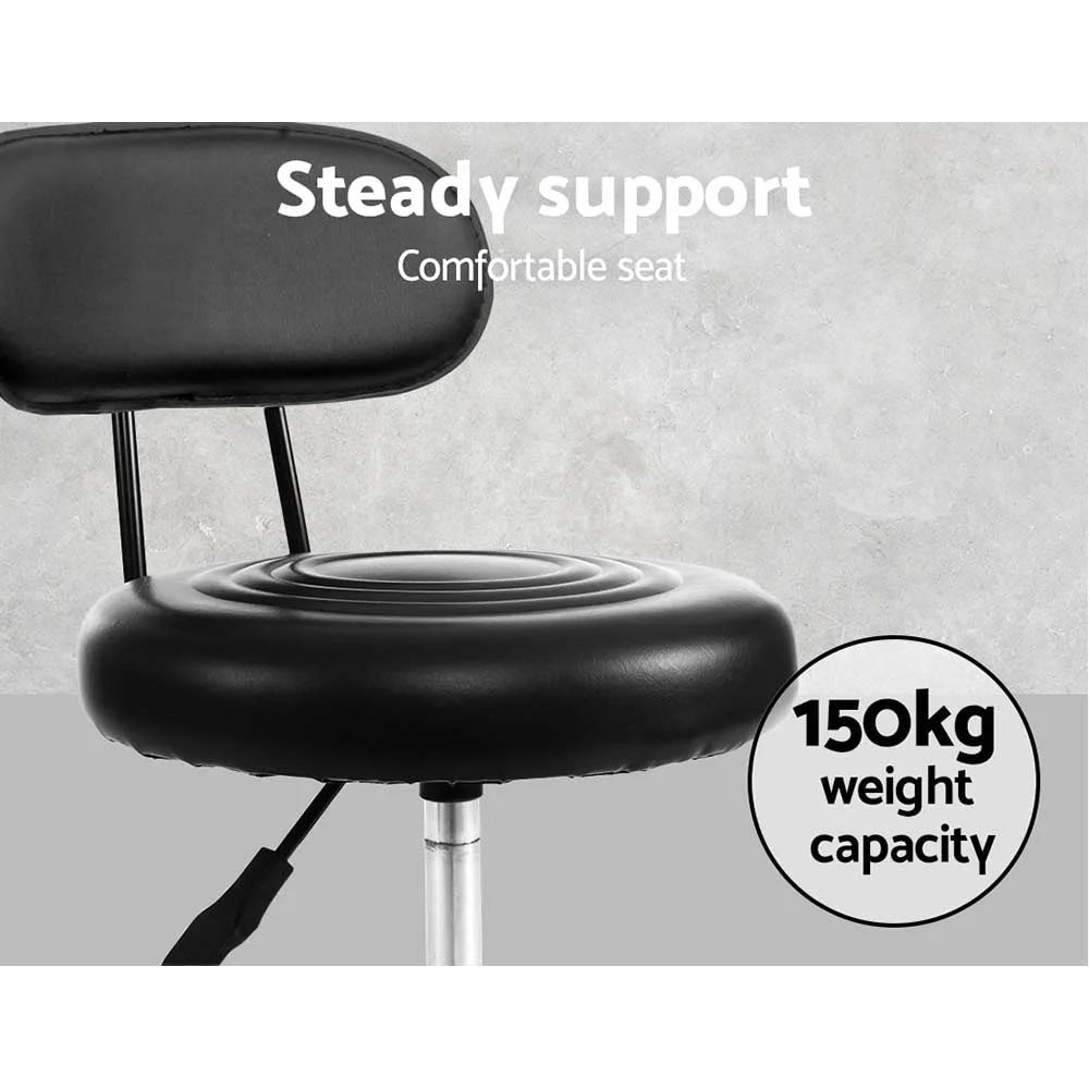 Salon Stool Swivel Backrest Chair Barber Hairdressing
