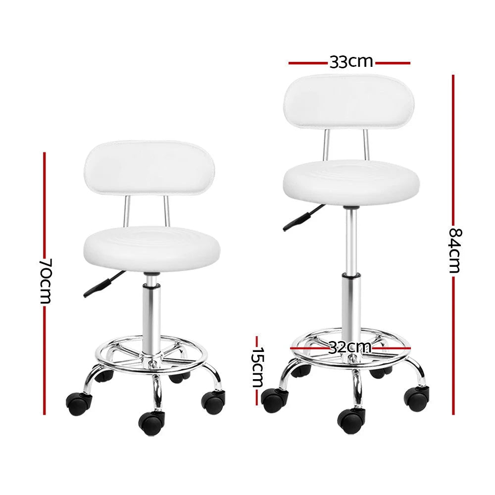 Salon Stool Swivel Barber Chair with Backrest
