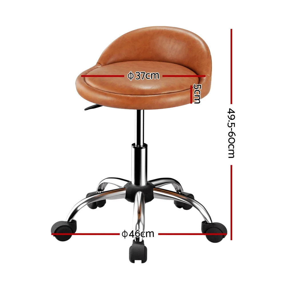Salon Stool Swivel Chair with Backrest - Furniture