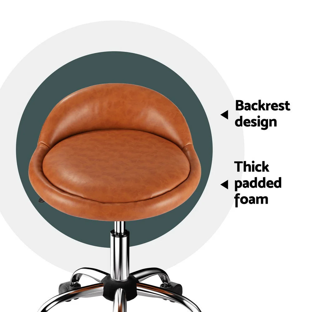 Salon Stool Swivel Chair with Backrest - Furniture