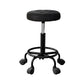 Black salon stool swivel with shape details and included parts