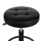 Black salon stool swivel with display setup and product form