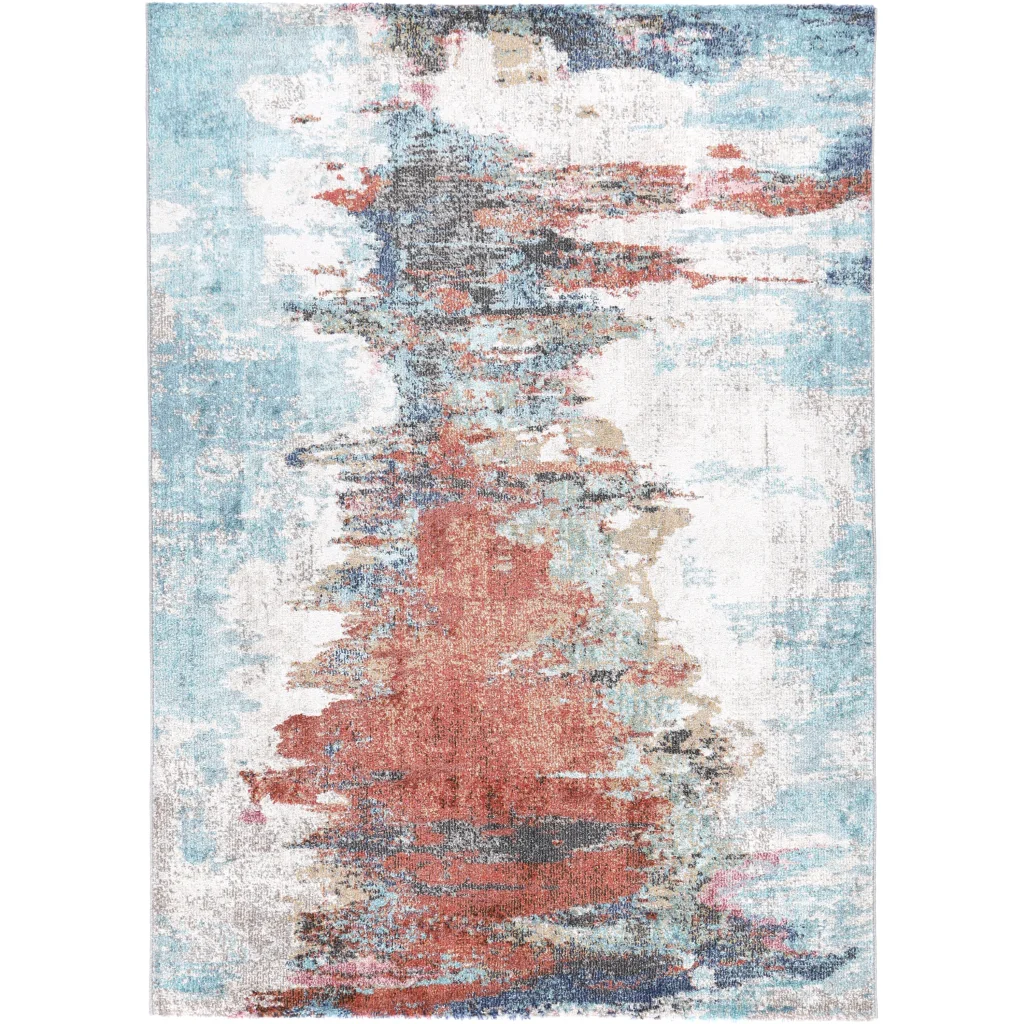 Salsa Jorge Blue Terracotta Abstract Rug - 160x230 - Home &